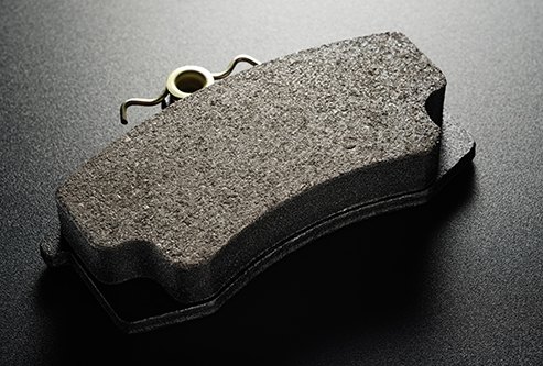 A zinc-nickel plated brake pad